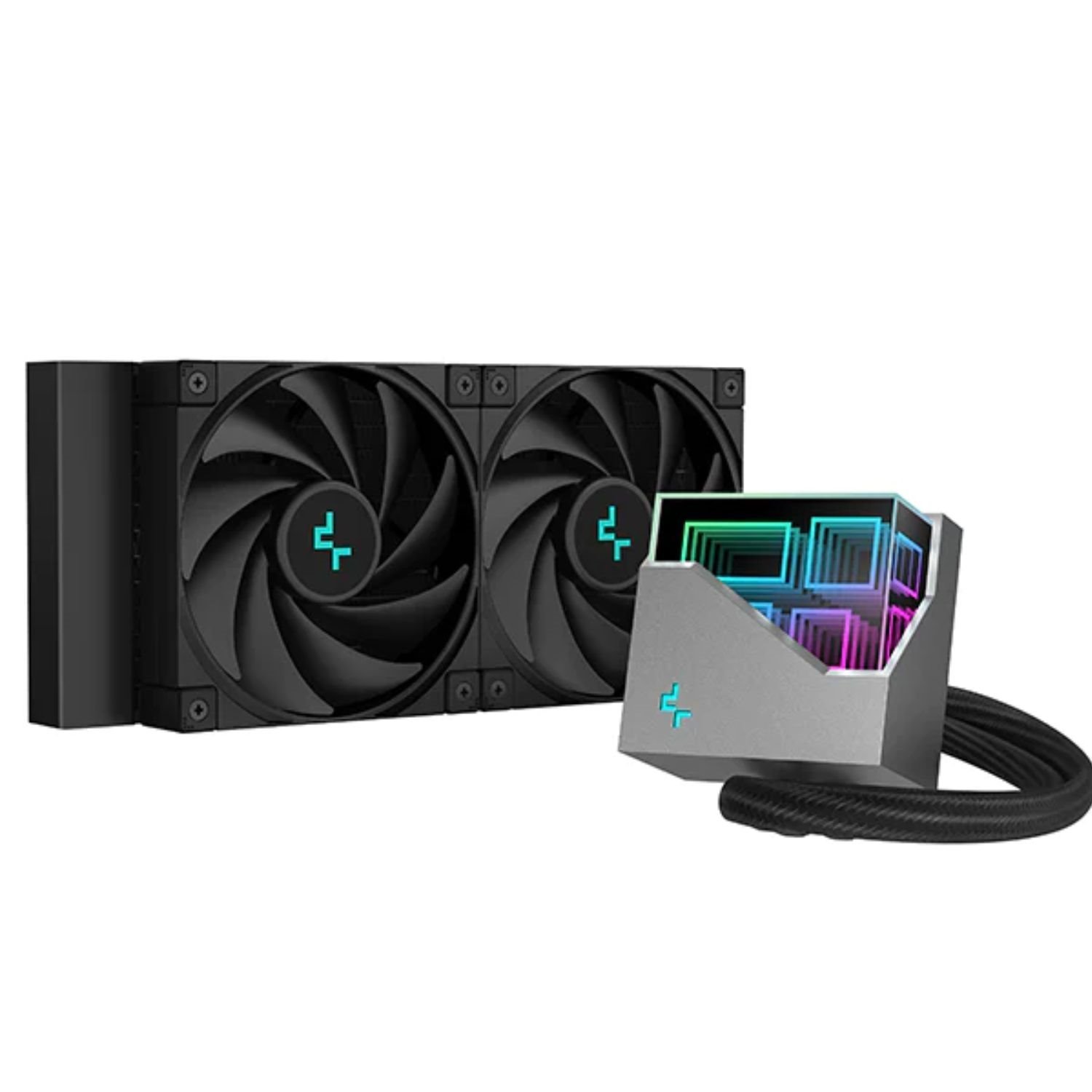 DeepCool LT520 Premium Liquid Cpu Cooler, 240MM Radiator, High-Performance FK120 FDB Fans, Multidimensional Infinity Mirror Block, 5V A-Rgb Softwa