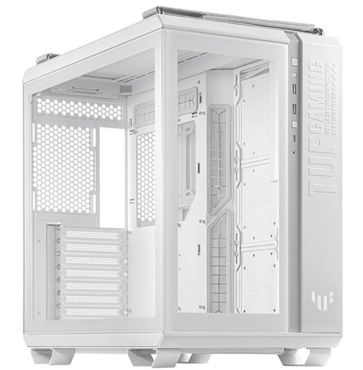 Asus GT502 Tuf Gaming Case White Atx Mid Tower Case,Tool-Free Side Panels,Tempered Glass,8 Expansion Slots,4 X 2.5'/3.5' Combo Bay