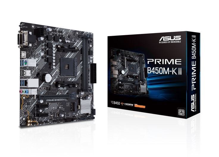 Asus Amd B450M Prime B450M-K Ii (Ryzen Am4) Micro Atx Motherboard With M.2 Support, HDMI/DVI-D/D-Sub, Sata 6 GBPS, 1 GB Ethernet, Usb 3.2 Gen 1 Type-A