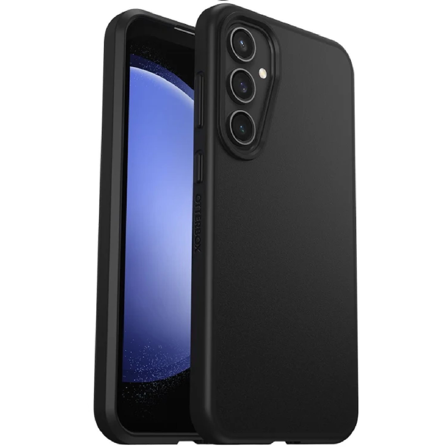 OtterBox React Samsung Galaxy S23 Fe (6.4') Case Black - (77-94253),Antimicrobial,DROP+ Military Standard,Raised Edges,Hard Case,Soft Grip,Ultra-Slim