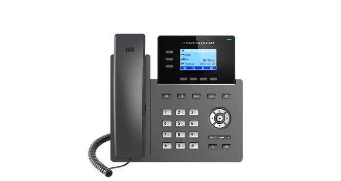 Grandstream GRP2603 Carrier Grade 3 Line Ip Phone, 3 Sip Accounts, 2.98' LCD, 132X64 Screen, HD Audio, Wi-Fi, 5 Way Conference, 1Yr WTYF