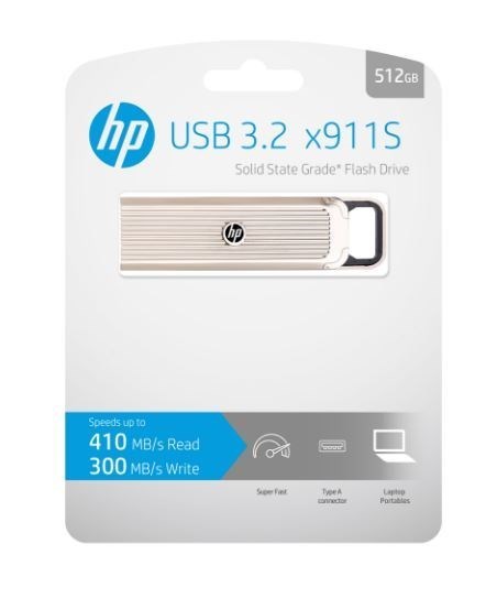 PNY Technologies (LS) HP HPFD911S-512 - Usb 3.2 Type A - 410MB/s (Read), 300MB/s (Write) (LS>HPFD911S-256)