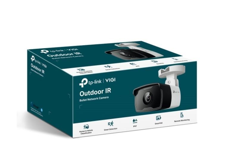 TP-Link Vigi 4MP C340I(4mm) Outdoor Ir Bullet Network Camera, 4MM Lens, Smart Detection, 3YW