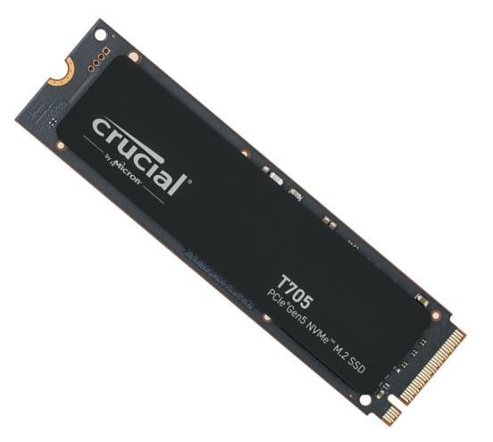 Crucial T705 1TB Gen5 NVMe SSD - 13600/10200 MB/s R/W 600TBW 1400K IOPs 1.5M HRS MTTF DirectStorage For Intel 14TH Gen & Amd Ryzen 7000