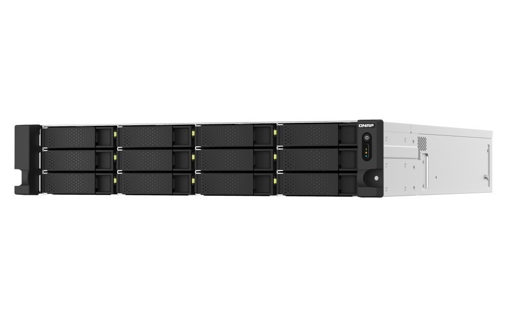 Qnap TS-h1887XU-RP-E2336-32G 18-Bay 2U Rackmount Nas 32 GB Ecc DDR4, 12 X 2.5'/3.5' Sata 6Gbps HDD/SSD + 6 X 2.5' Sata 6Gbps, 2 X 10Gbase-T, 2 X 2.5Gb