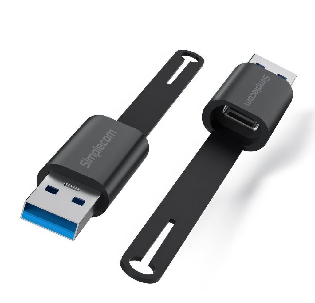 Simplecom Ca132 Usb-A Male To Usb-C Female Adapter Usb 3.2 Gen 2 Data & Charging Double-Side 10Gbps