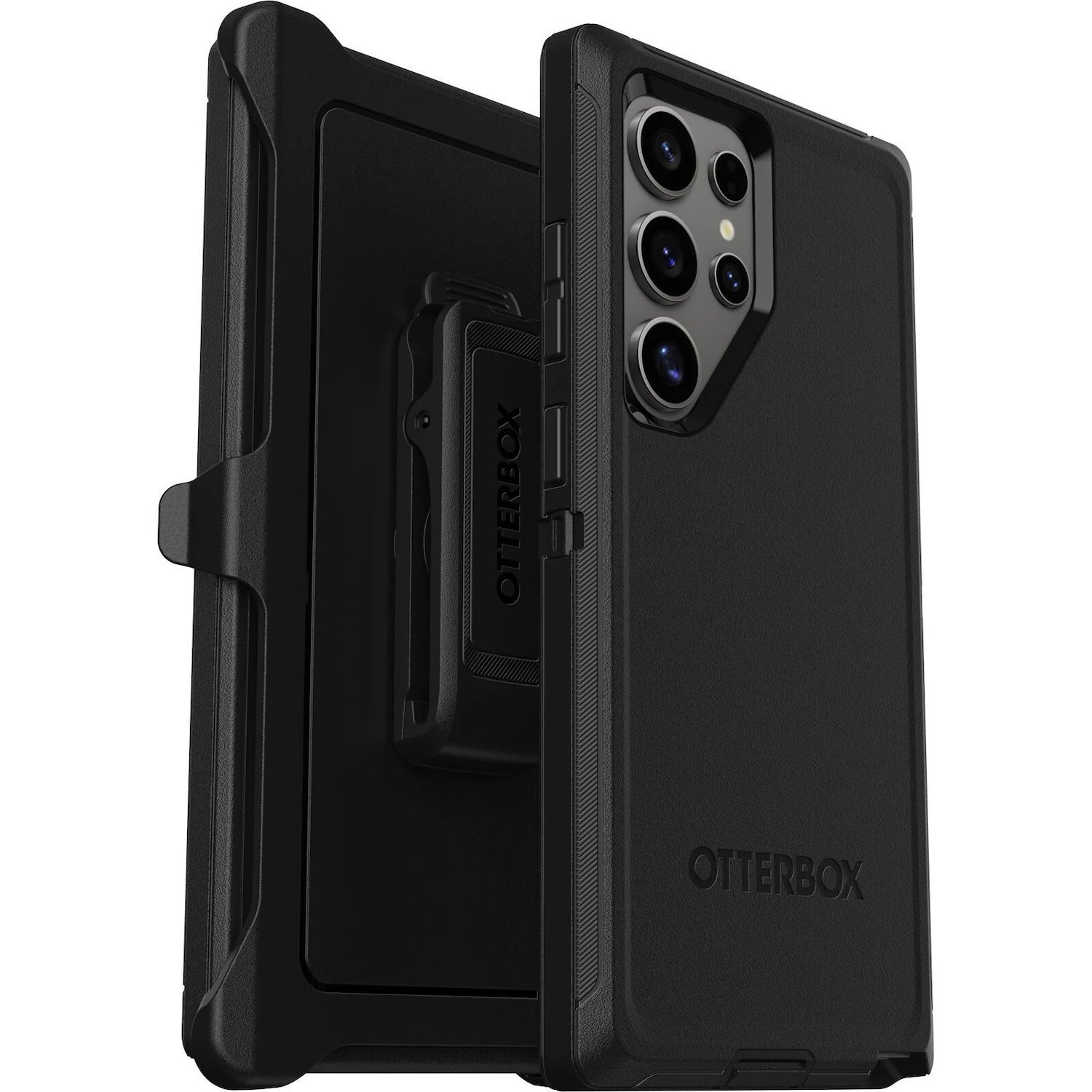 OtterBox Defender Samsung Galaxy S24 Ultra 5G (6.8') Case Black - (77-94494),Drop+ 5X Military Standard,Included Holster,Wireless Charging Compatible