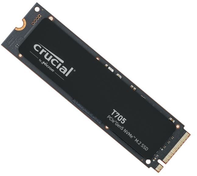 Crucial T705 2TB Gen5 NVMe SSD - 14500/12700 MB/s R/W 1200TBW 1550K IOPs 1.5M HRS MTTF DirectStorage For Intel 14TH Gen & Amd Ryzen 7000