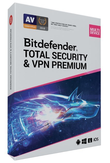 Bitdefender Total Security + Premium VPN – 10 Devices 1 Year