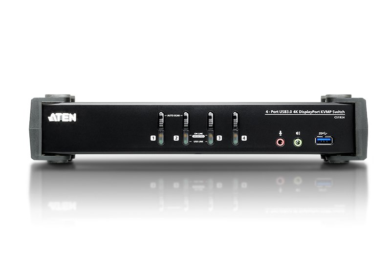 Aten 4 Port Usb 4K DisplayPort KVMP Usb 3.0 Switch. Support 4096 X 2160 @ 60Hz