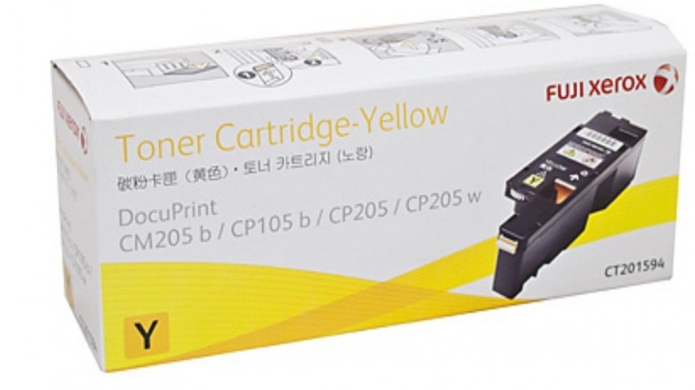 Fuji Xerox CT201594 Original Laser Toner Cartridge - Yellow Pack