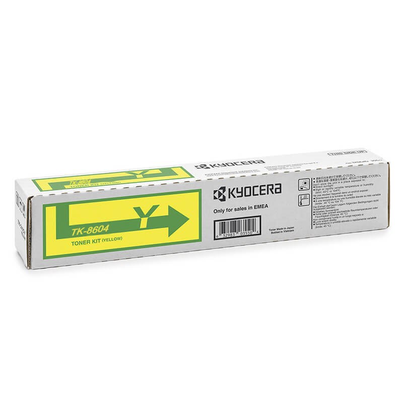 Kyocera TK-8604Y Original Laser Toner Cartridge - Yellow Pack