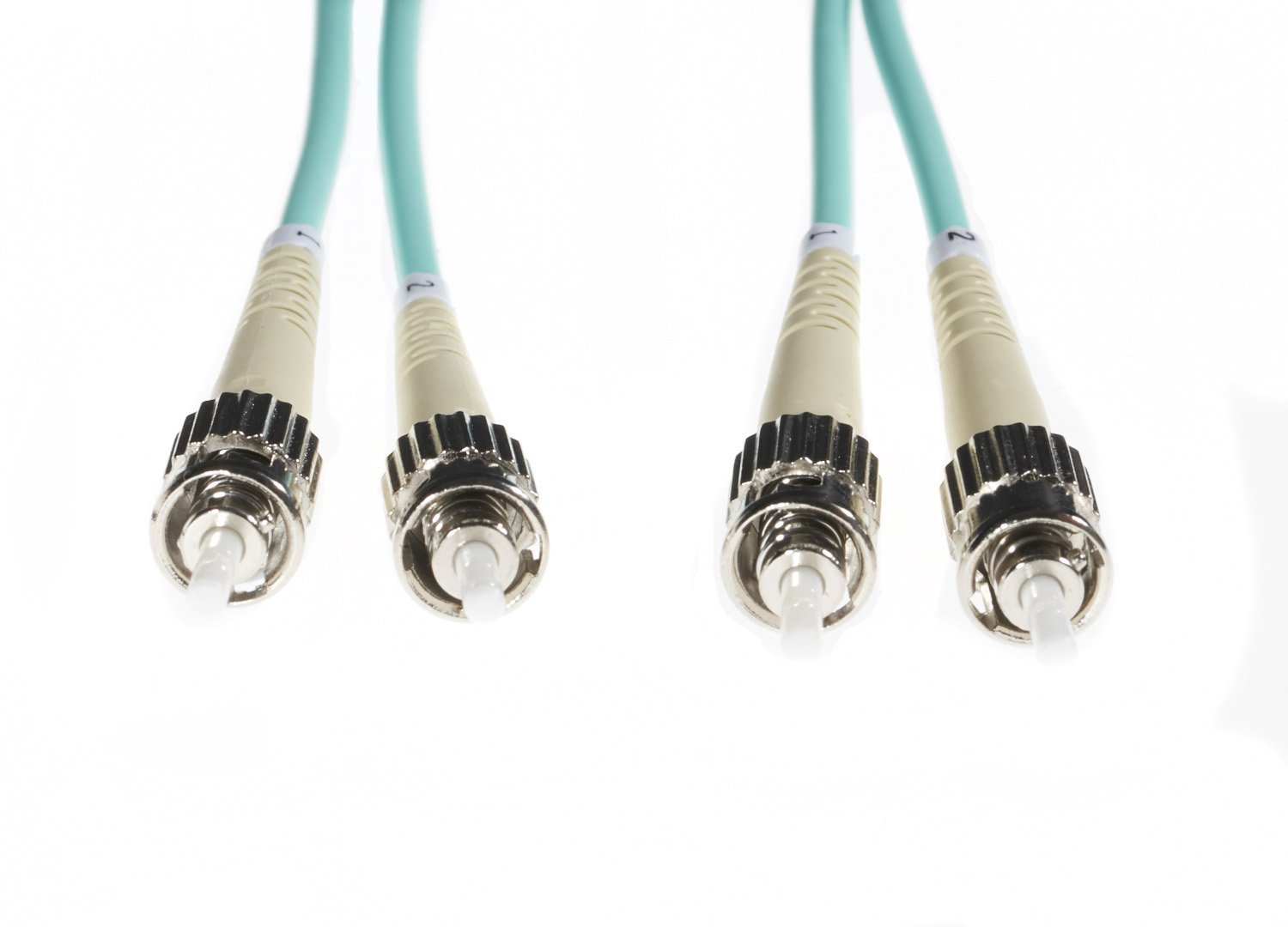 4Cabling 5M ST-ST Om3 Multimode Fibre Optic Cable: Aqua