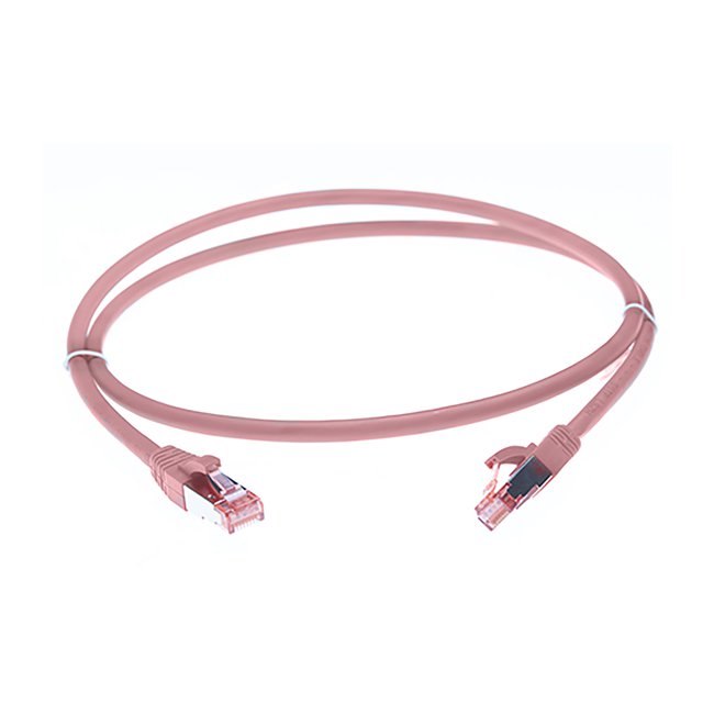 4Cabling 2.5M Cat 6A S/FTP LSZH Ethernet Network Cable: Pink
