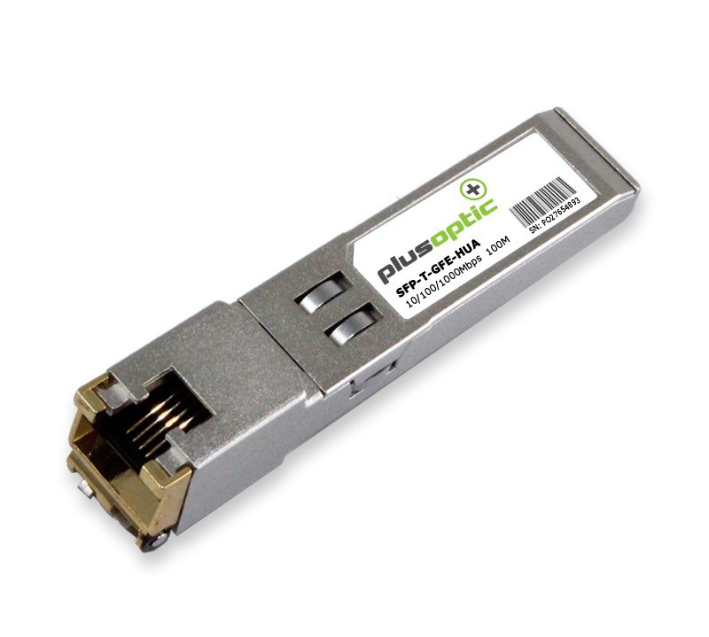 PlusOptic Huawei Compatible 10/100/1000Mbps, Copper SFP, 100M Transceiver, RJ-45 Connector For Copper | PlusOptic Sfp-T-Gfe-Hua