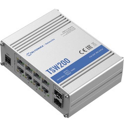Teltonika | TSW200 | Industrial Unmanaged Poe+ Switch 8xPOE 2xSFP 8xGbE 1000Mbps 240W 802.3Af/At (Psu Not Included)