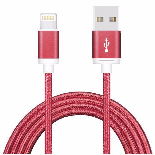 Astrotek 1M Usb Lightning Data SYNC Charger Red Color Cable For iPhone 7S 7 Plus 6S 6 Plus 5 5S iPad Air Mini iPod