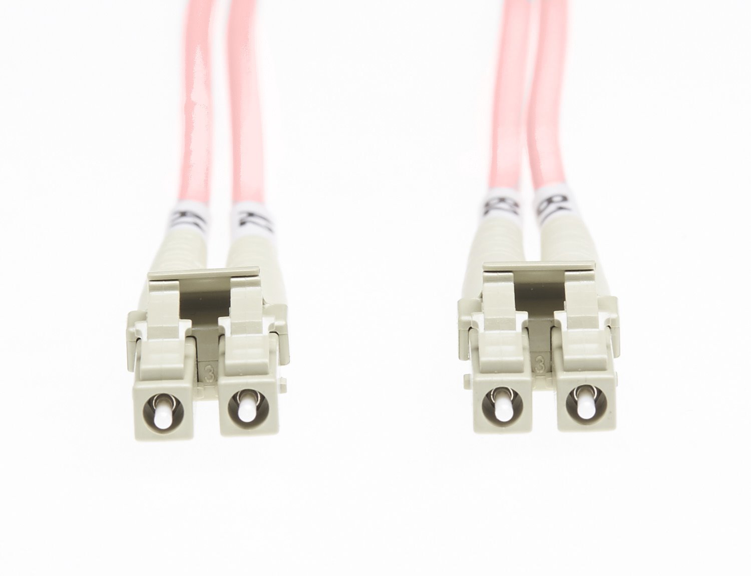 4Cabling 0.5M LC-LC Om1 Multimode Fibre Optic Cable: Salmon Pink