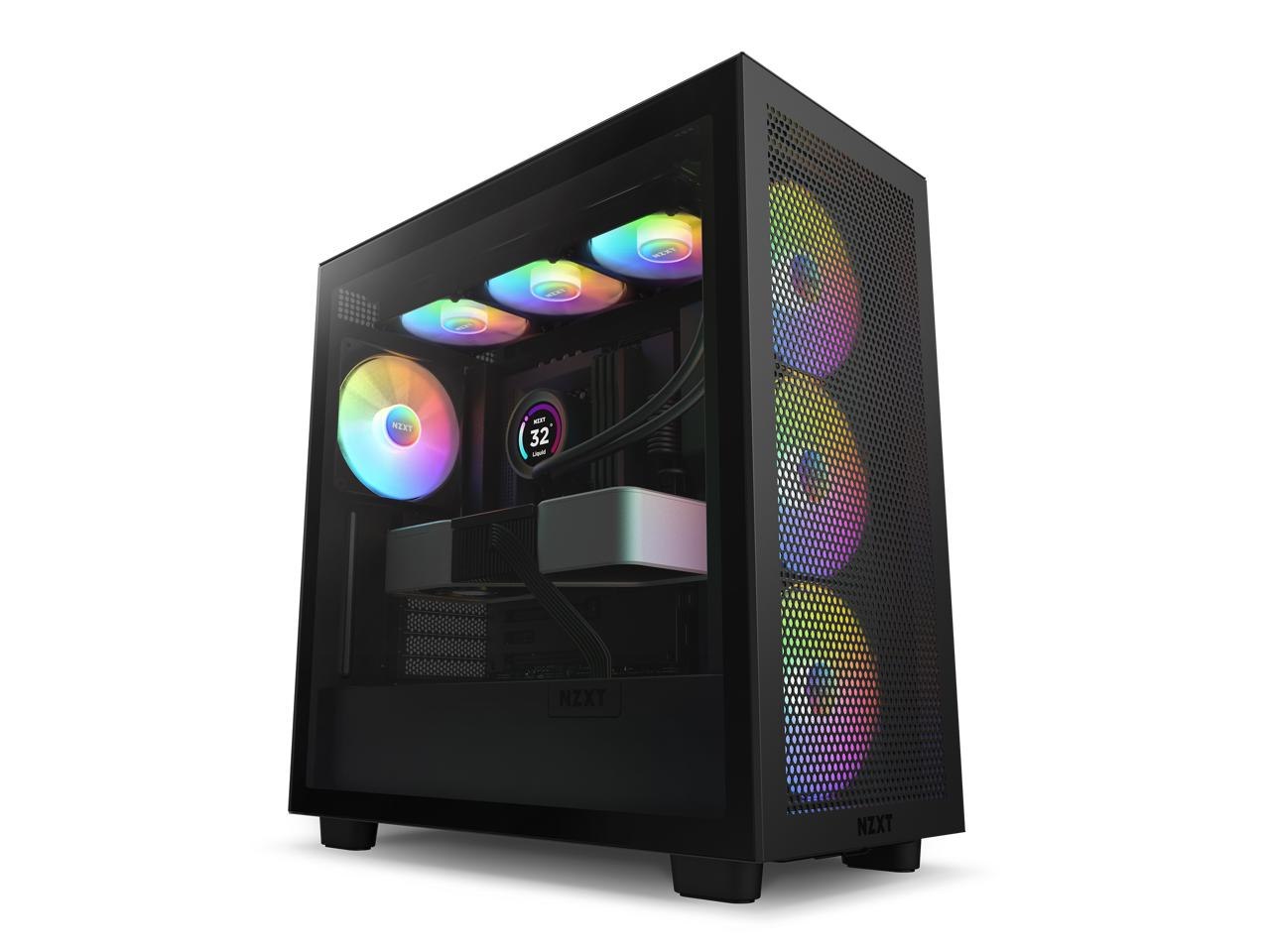 NZXT H Series H7 (2023) Flow RGB Edition Atx Mid Tower Chassis Black Color-CM-H71FB-R1