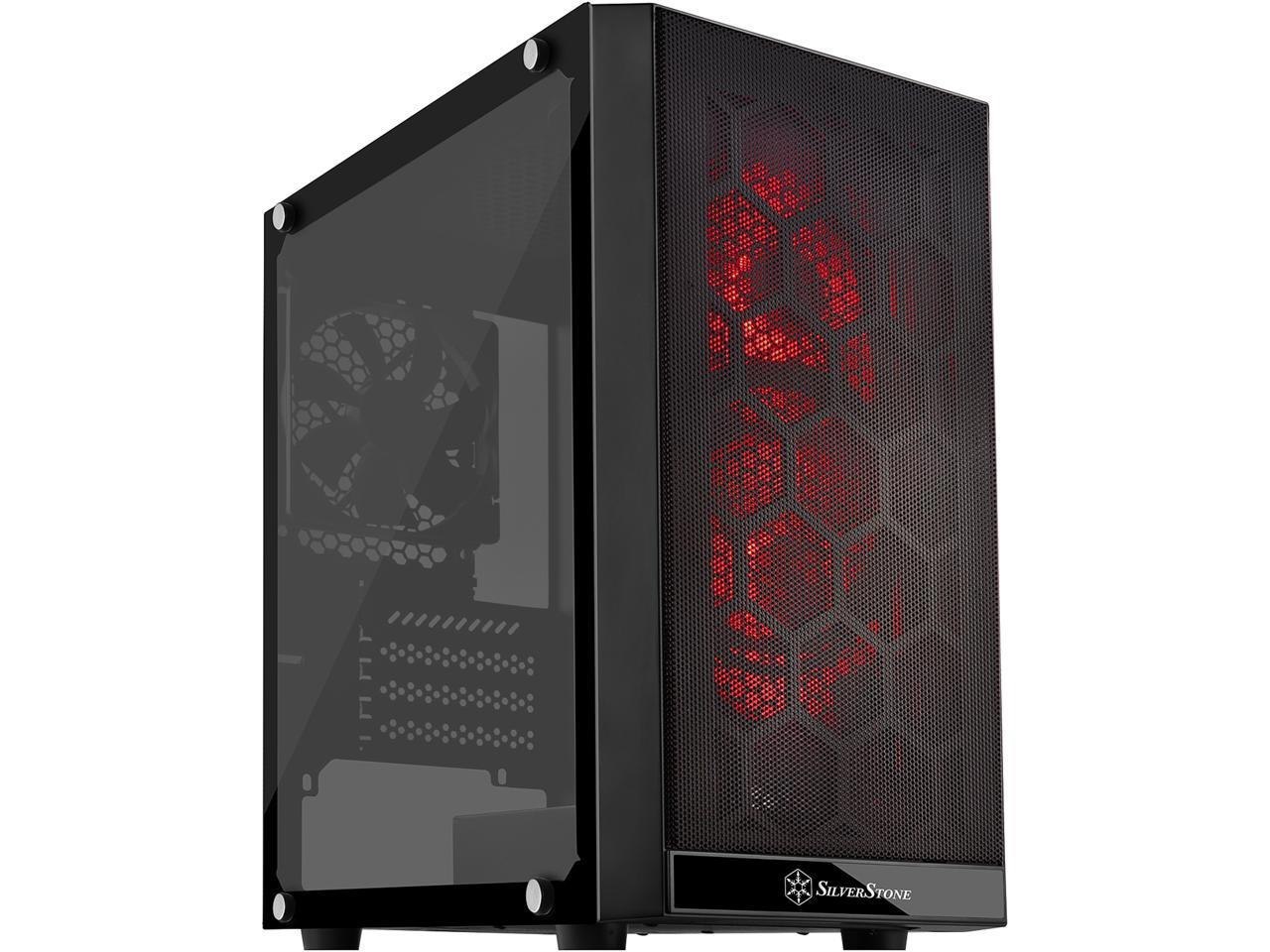 SilverStone PS15 SST-PS15B-RGB Black Steel / Plastic / Tempered Glass Micro Atx Tower Computer Case
