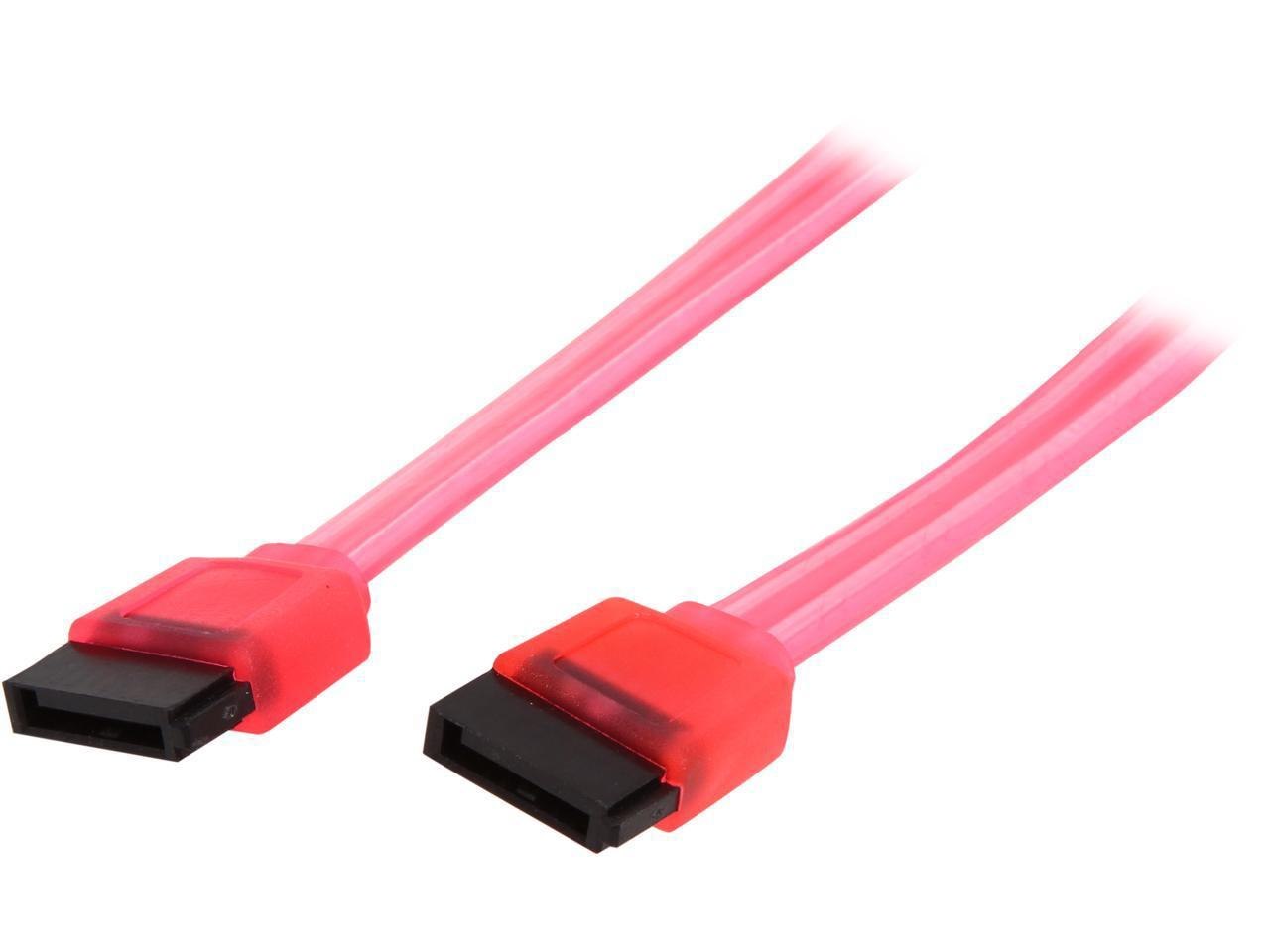 Nippon Labs Sata3-Ins-6-Ll-Rd 6.0Gbit/s Sata3 Type L To Sata3 Type L Internal Shielded Cable Uv Red