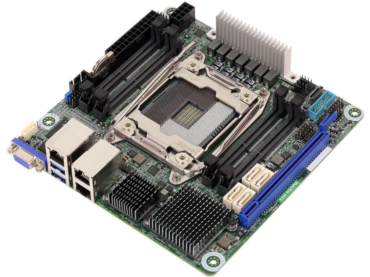 ASRock Rack X299 Wsi/Ipmi Mini Itx Server Motherboard Single Socket R4(Lga 2066) Intel X299 Ipmi Dual Lan