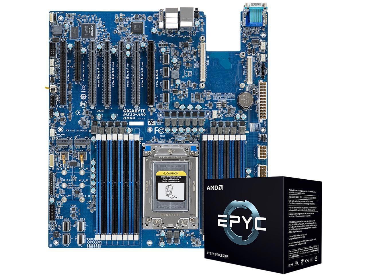 Gigabyte Mz32-Ar0 And Amd Epyc 7513 Combo Deal. Factory Installed/Tested/Burn-in/Shipped