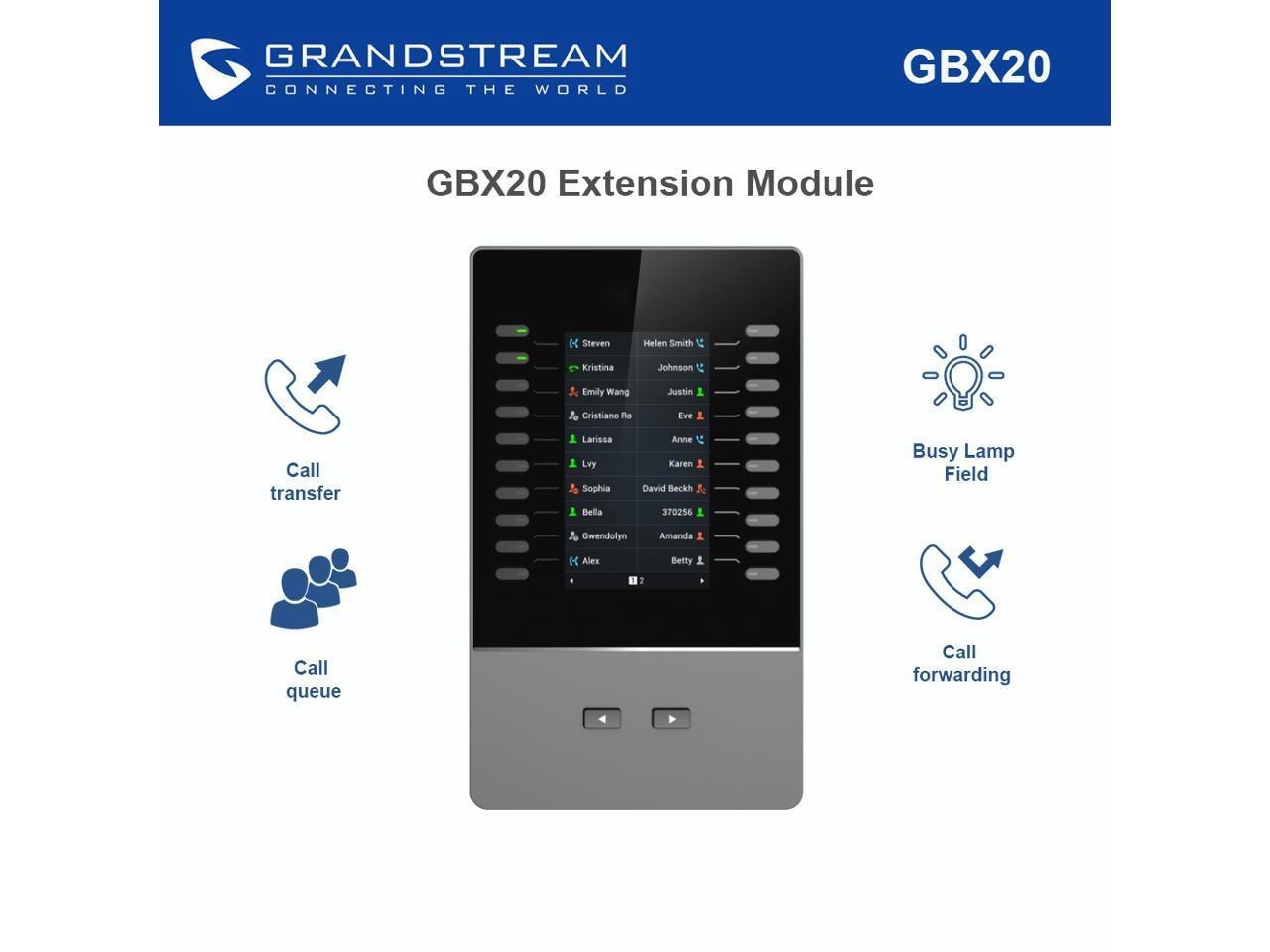 Grandstream GBX20 Extension Module For GRP2615 And GXV3350