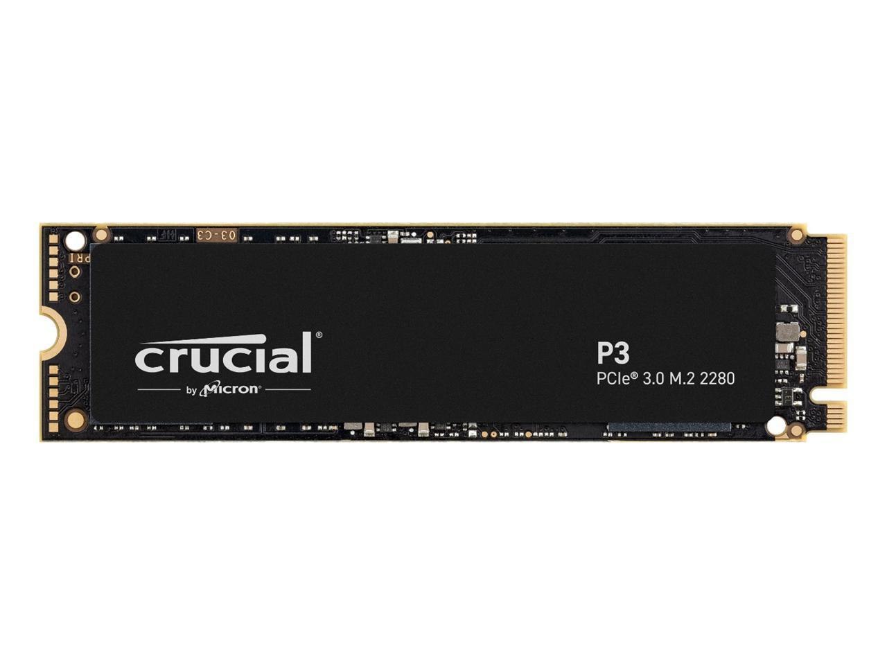 Crucial P3 500GB PCIe 3.0 3D Nand NVMe M.2 SSD