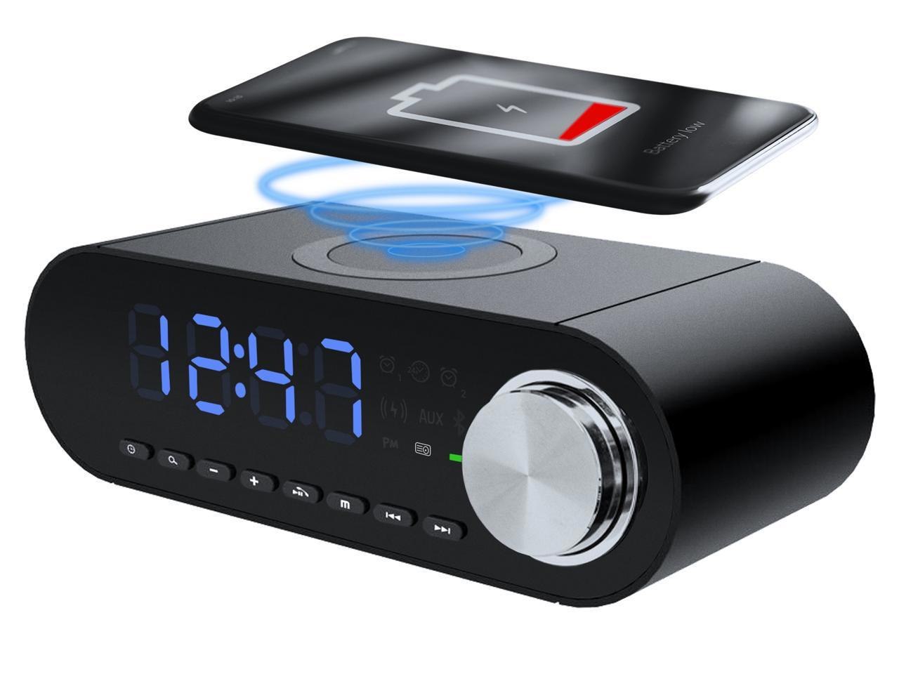 Rosewill Digital Alarm Clock With Wireless Charging Dock