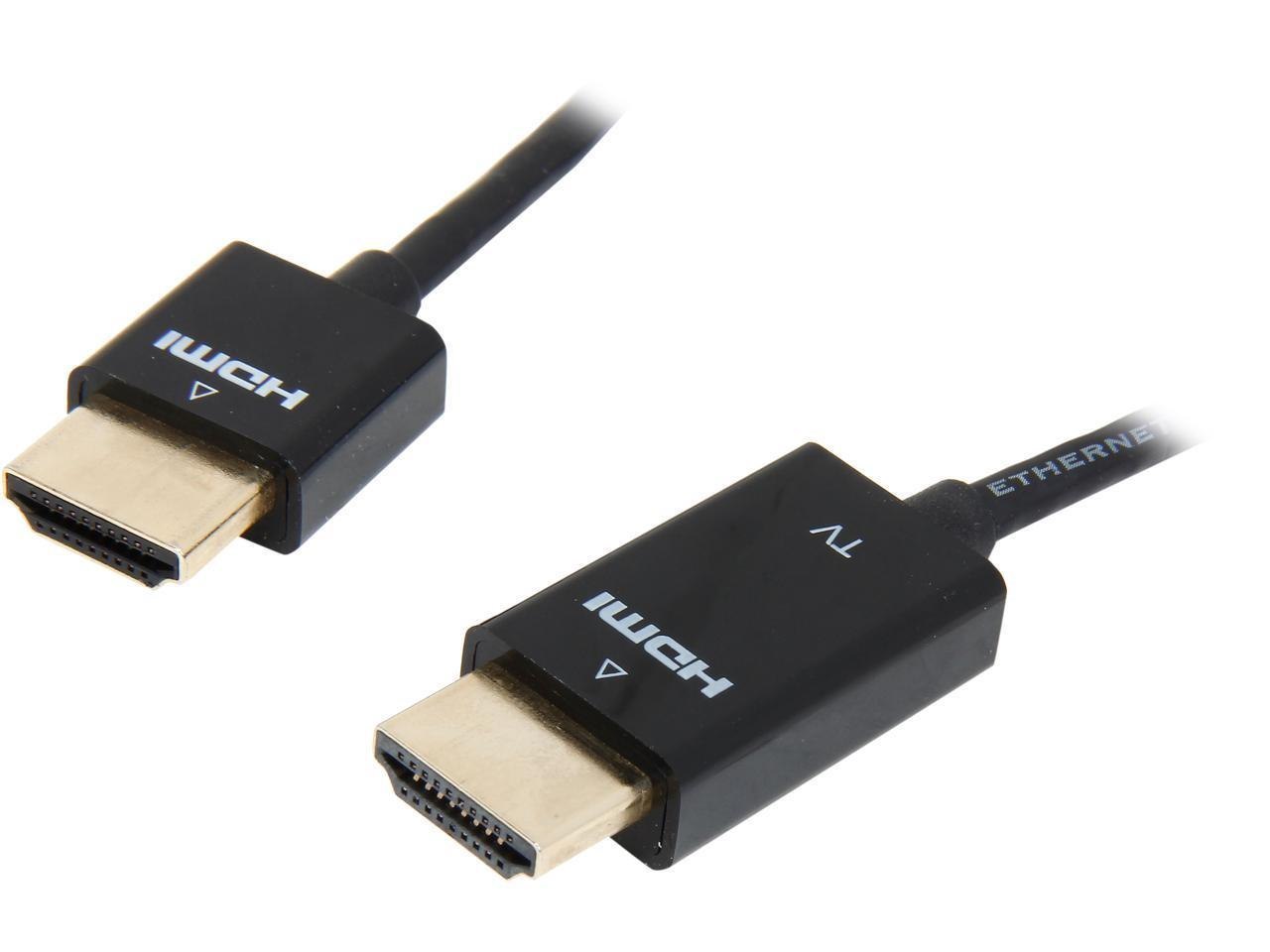 Bytecc HMR-3 Black Ultra Thin HIgh Performance Hdmi® Cable With RedMere® Technology 36Awg