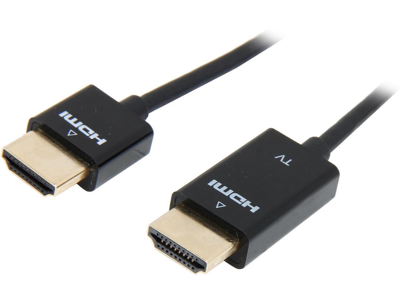 Bytecc HMR-6 Black Ultra Thin HIgh Performance Hdmi® Cable With RedMere® Technology 36Awg