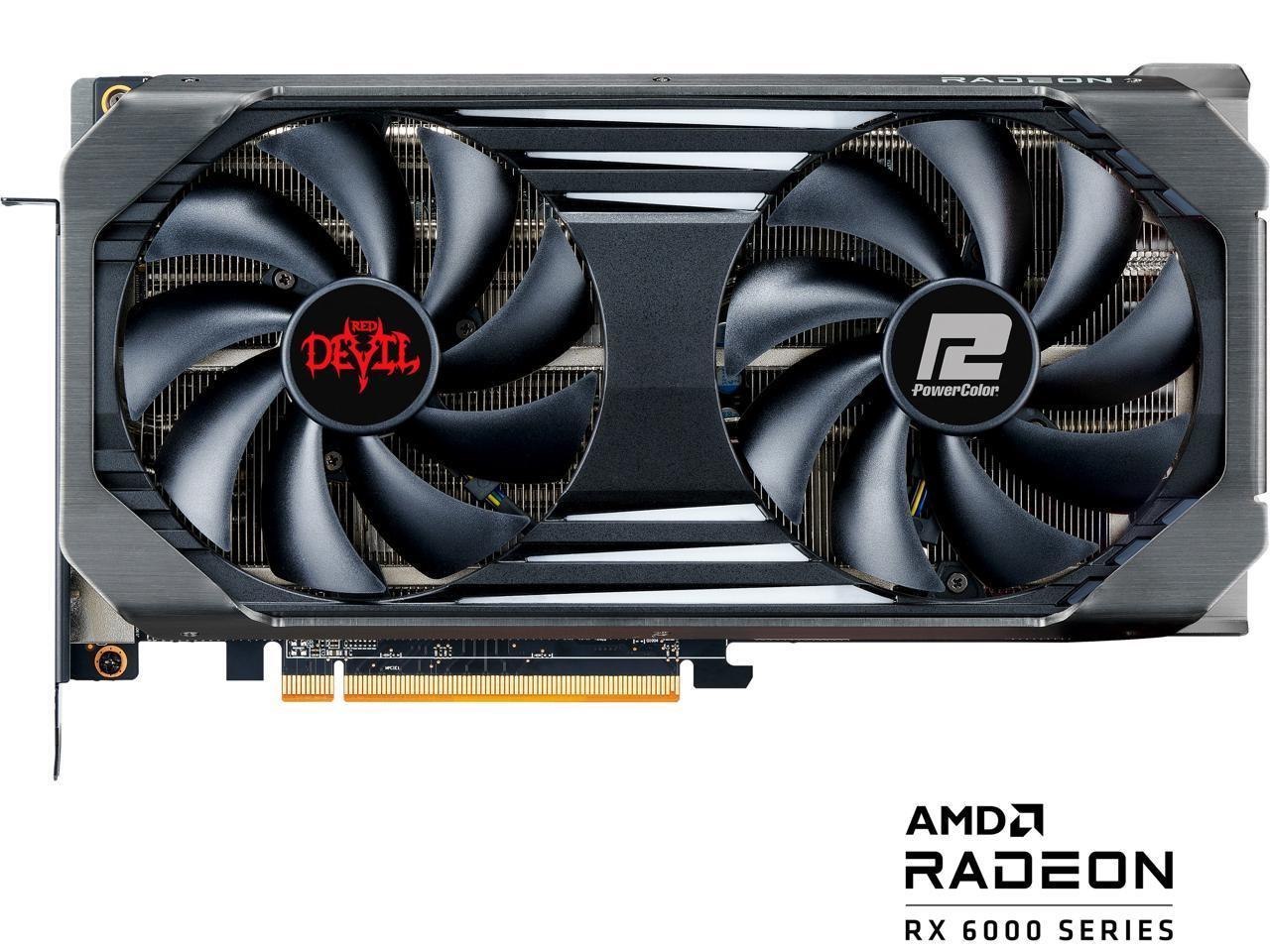 PowerColor Red Devil Radeon RX 6600 XT 8GB GDDR6 Pci Express 4.0 Atx Video Card 6600XT 8Gbd6-3Dhe/Oc