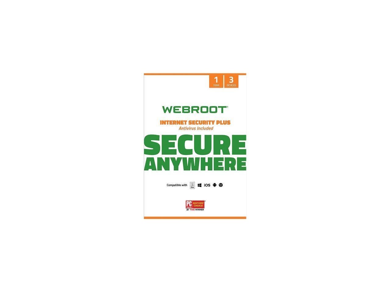 Webroot Internet Security Plus 3 Devices 1 Year