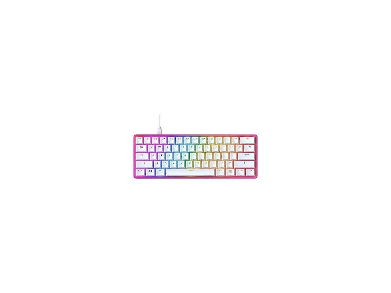 HyperX Alloy Origins 60 - Mechanical Gaming Keyboard - Ultra Compact 60% Form Factor - Linear Red Switch - Double Shot PBT Keycaps - RGB Led Backlit - Ngenuity Software Compatible - Pink
