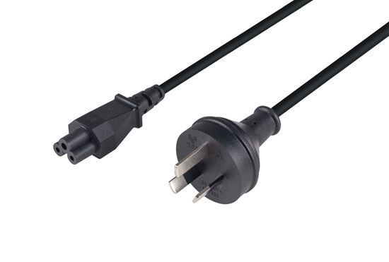 Digitus 3 Pin Power Lead (M) To C5 Clover (M) 1M Power Cable - Bulk