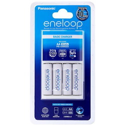 Panasonic Eneloop Overnight Charger + 4 Aa Batteries