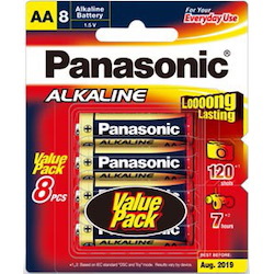 Panasonic Aa Alkaline Battery 8 Pack