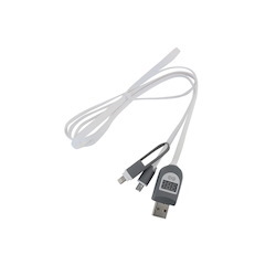 FRITZBox 2In1 Usb To MicroUSB Or iPhone Lightning Cable With LCD
