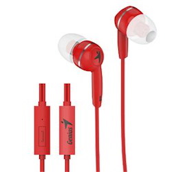 Genius HS-M320 Red In-Ear Headphones With Inline Mic