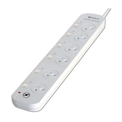 Generic 6-Way Power Board (661SW) With Individual Switches And Surge Protection