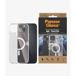 PanzerGlass Apple iPhone 14 Plus HardCase MagSafe Compatible - Clear (0411), 3X Military Grade Standard Protection, Antibacterial, Scratch Resistant