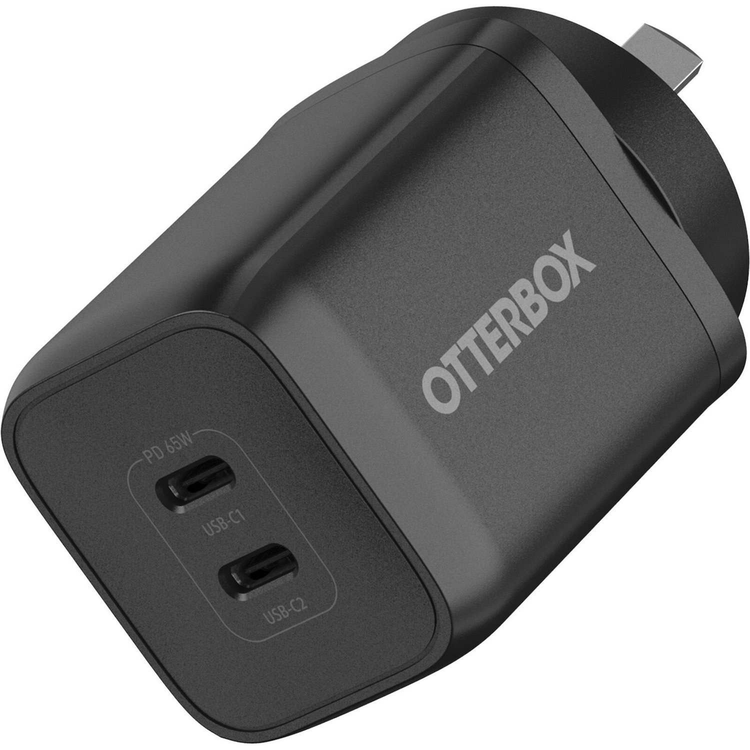 OtterBox 65W Dual Port Usb-C (Type I) PD Fast GaN Wall Charger - Black (78-81354), 2X Usb-C (45W+20W Or Single 65W),Compact,Support PPS,Laptop Charger