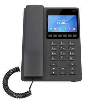 Grandstream Desktop Hotel Phone 3.5 Color LCD Poe Dual-Band Wifi 6 Black