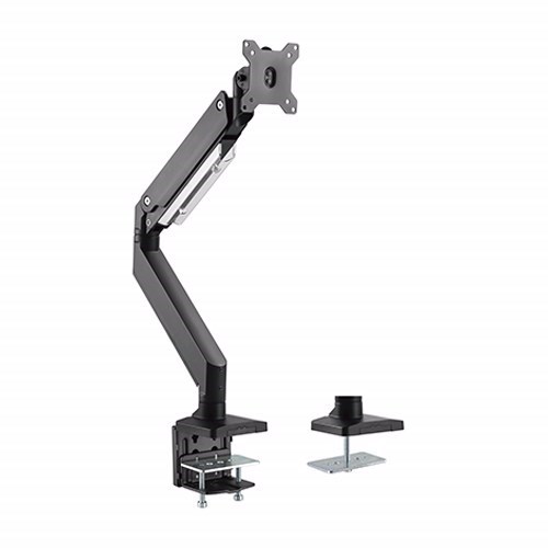 Brateck Single Monitor Heavy-Duty Gas Spring Aluminum Monitor Arm Fit Most 17'-35' Monitor Up To 10KG Per Screen