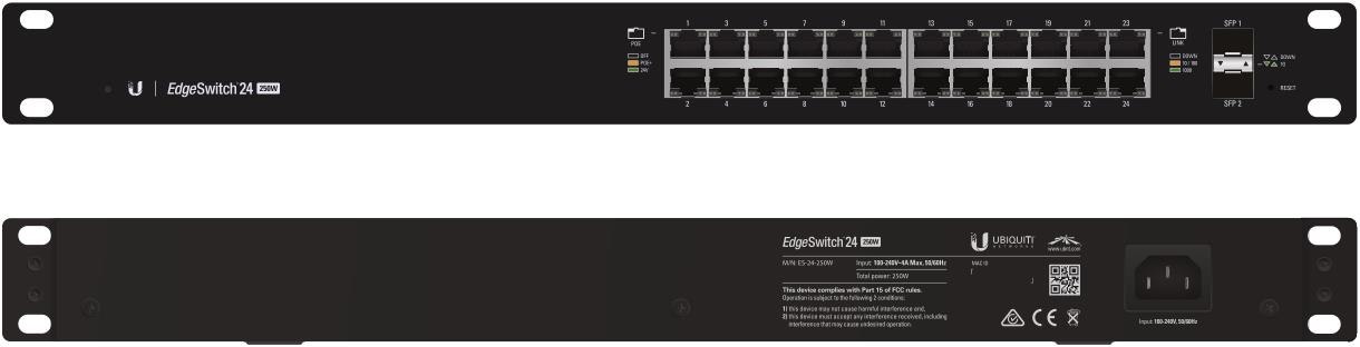 Ubiquiti EdgeSwitch Managed PoE+ Giga Switch 24 Port 250W