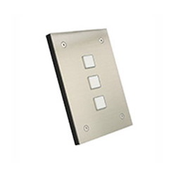 Leviton Omni-Bus 3-Button Wall Switch Brushed Stainless