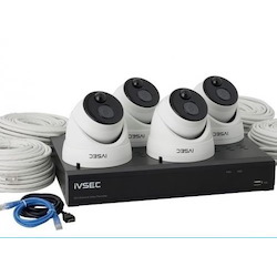 Ivsec Kit 4 X 5MP Nc110xa Ip Cameras + Nr308xa Poe NVR 4K, 2TB HDD, 4 Cat5e Cables (18M)