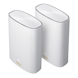 Asus ZenWiFi Ax Hybrid XP4(2-PK) Ax1800 WiFi Routers With Built In 1300 MBPS HomePlug Av2 Powerline Networking, Solution For Thick Wall Homes, White