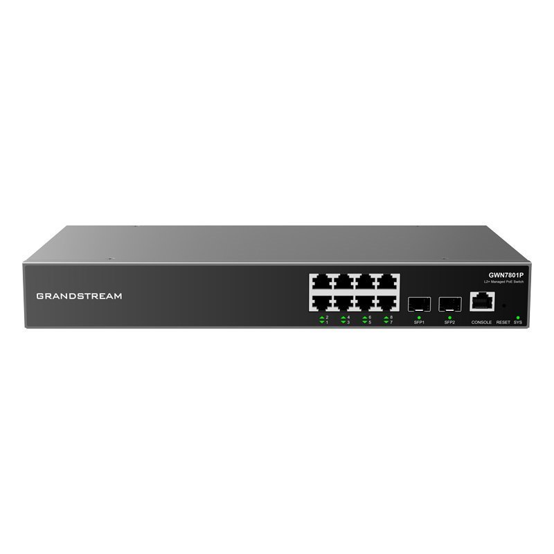 Grandstream GWN7801P Layer 2+ Managed Network Switch 8-Port PoE